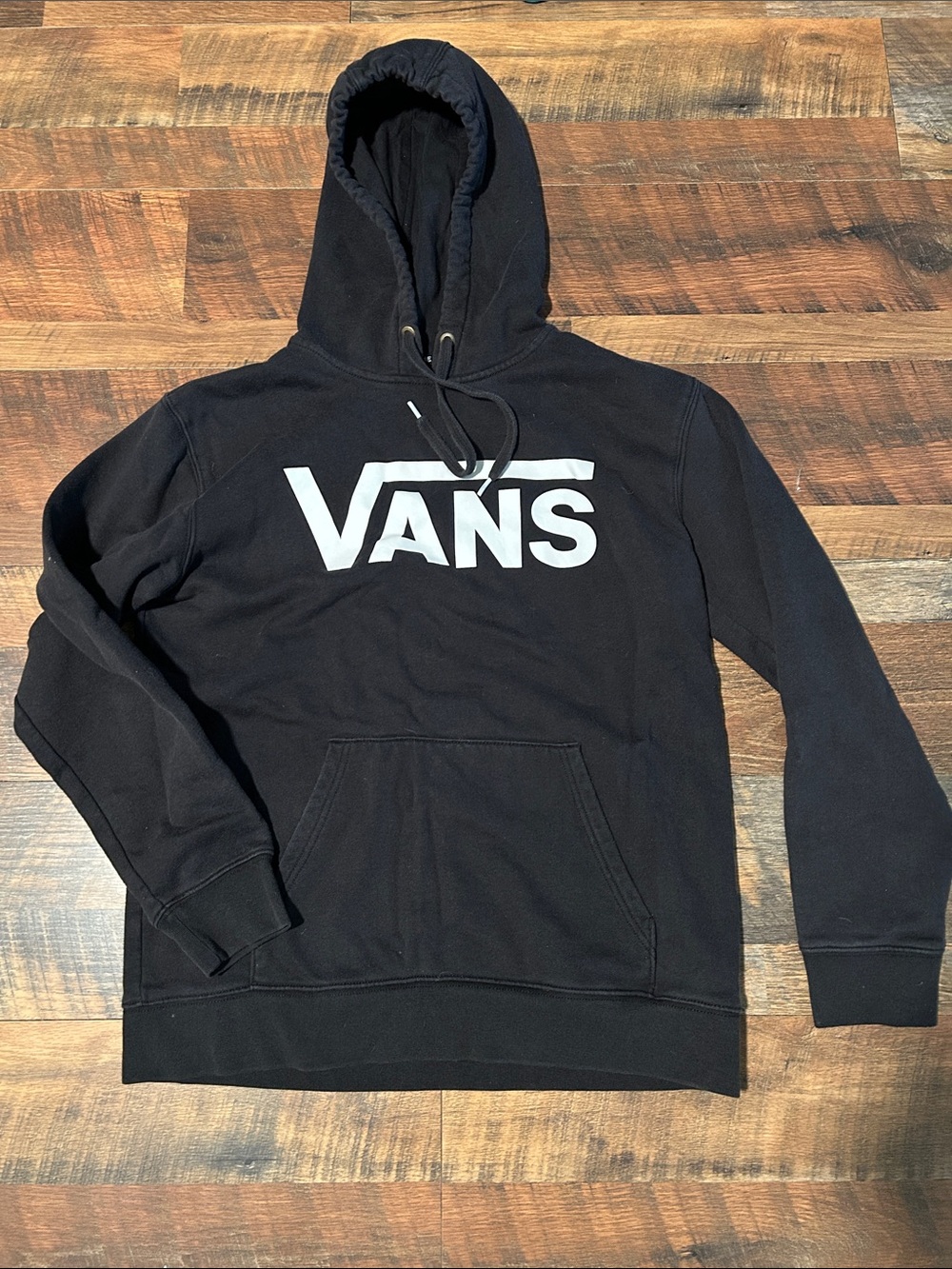 Vans Black Hoodie with White Logo